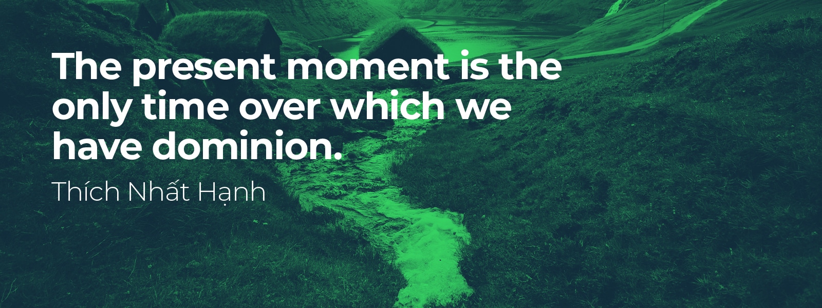 The present moment is the only time over which we have dominion - Thich Nhat Hanh